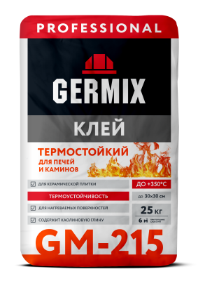 GM-215 PRO Клей Термостойкий для печей и каминов 25кг