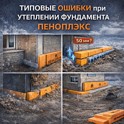 Типовые ошибки при утеплении фундамента ПЕНОПЛЭКС