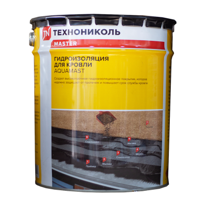 Мастика битумно-резиновая ДЛЯ КРОВЛИ AquaMast (1вед=18кг=1кг/м2)