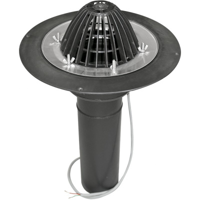 Воронка кровельная Ø110 с прижимным фланцем и обогревом