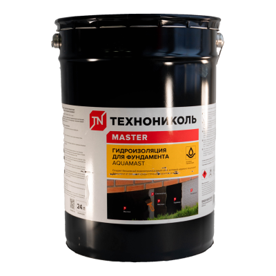 Мастика гидроизоляционная ФУНДАМЕНТНАЯ  AquaMast (1вед=24л=22кг=1кг/м2)